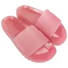 NEW GUCCI X ADIDAS LADIES PINK RUBBER LOGO SLIDE PLATFORM SANDAL 721228 39 US 9