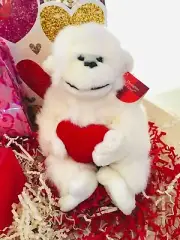 MAMBO by Russ Berrie Fancy White Monkey Plush Perfect for Valentines Day Gift!