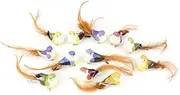 Artificial Bird Decor Lovely Simulation Feather Bird Tree Binding Craft for Plant Home Decoration 12Pcs Colorful Foam Material 10 x 3.5 cm