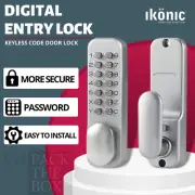 Ikonic Digital Door Lock Keyless Entry Keypad Satin Chrome Finish Easy Install