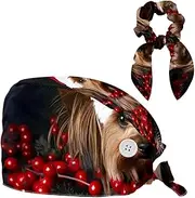 [YTYVAGT] Scrub Caps Women,Scrub Hats Suitable for Women,Dog Christmas Pet