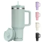 40oz Tumbler with Handle,Double Wall Vacuum Reusable Stainless Steel Insulate...