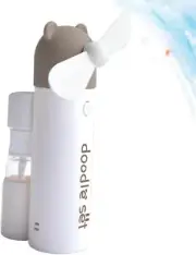 Standing Fan Portable Mini Rechargeable USB Fan, Handheld Fan with Water Spray