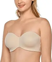 [DELIMIRA] Women's Non-Padded Underwire Minimizer Support Strapless Bra