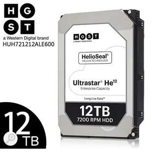 SAS  HGST 7K6000 12TB 3.5吋氦氣企業級硬碟 HUH721212AL5200 SAS   WD