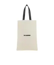 Jil Sander Logo Printed Top Handle Bag One size White