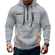 Men's Hoodie Quarter Zip Hoodie Tactical Hoodie Black Army Green Navy Blue Khaki Light Grey Hooded Plain Pocket Sports Outdoor Casual Daily Streetwear Cool Sp