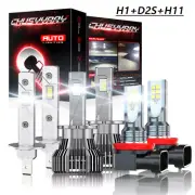 Para For Volvo V70 XC70 2005 2006 Kit de luces antiniebla altas y bajas LED 6x