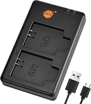 DSTE USB Dual Quick Charger Compatible for NB-11L,NB-11LH Battery as CB-2LF