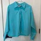 Lilly Pulitzer Ladies Long Sleeve Cotton Light Blue Blouse. Size 10. NWT