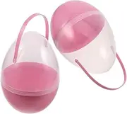 Alipis 2pcs Eggs Fillable Egg Ball Clear Fillable Eggs Fillable Containers Clear Egg Plastic Egg Giant Plastic Eggs Fillable Pp Pink
