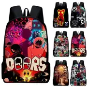 Doors Monster Roblox Backpack School Bag Kids Game Character Printed Rucksack