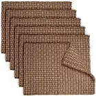 Set of 6 100% Cotton Placemats for Dining Room Rectangle Woven Fabric 13" x 1...