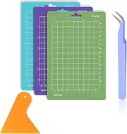 THXFUNAREA Pack of 3 Cutting Mats for Cricu Joy, Replacement Adhesive Sticky Cutting Mats 6.5 x 4.5 Inch Cricu Cutting Mat Plotter Light Standard Grip Self-Adhesive Cutting Mats for Cricu Joy