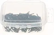 Labymos 100pcs 14mm Boilies Bait Screws with Oval Link Loops Swivel Carp Fishing Terminal Rig Pop Ups Tackle