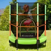 4.5FT Trampoline for Kids with Enclosure Safety Net Rebounder Gift Green F 45-GN