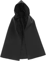 1:12 Scale Cape Robe with Hat Long Cape Stylish Retro Soldier Costume Action Figure Clothes for 6'' inch Soldier Figures Costume Accessories, Black