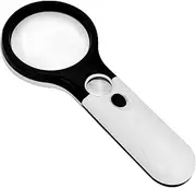3 LED 45X Magnifying Glass with Light Handheld Magnifier Magnifying Glass Lens