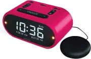 RIPTUNES Digital Loud Alarm Clock with Bed Shaker for Heavy Sleepers for Bedroom