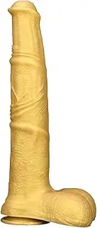 41 cm Huge Animal Horse Dildo Big Silicone Super Long Penis Large Anal Dildo Sex Toys For Women Men(Gold)