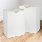 2 Pack Laundry Hampers - Large Collapsible Laundry Basket with Easy Carry Wooden