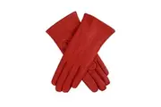 Dents Womens Cashmere Lined Touchscreen Leather Gloves in Berry