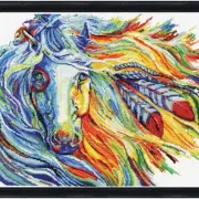 StitchMaster's Battle Stallion Embroidery Set - Unleash Your Creativity with thi