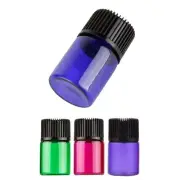 Mini Colorful Glass Bottle - Essential Oil Vial 1-5ml Small Empty Bottles 100Pcs