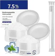 2025 Upgrade Microcrystalline Hydroxyapatite Powder,7.5% Nano Hydroxyapatite Tooth Powder,Deep Cleaning Care Toothpaste,Gentle Formula,Fresh Breath (2pcs)