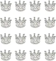 TEHAUX 50 Pcs Mini Crown Pendants Alloy Jewelry Charms Creative Hangings DIY Pendant Charms Keychain Ornament