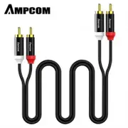 2Rca To Male Gold Plated Copper Core For Home Stereo Receiver 1M Cables & Adapters