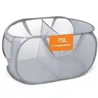 Sturdy Collapsible Laundry Baskets, Foldable Pop Up Laundry Hamper, Durable 2