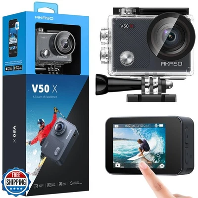 AKASO V50X Native 4K30fps WiFi Action Camera with EIS Touch Screen 4X Zoom 13
