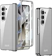 Case for Samsung Galaxy Z Fold6, Clear Fold6 Case, Stylish Hard Shock Resistant Case with Built-in Screen Protector (Gray,for Galaxy Z Fold6)