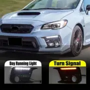 Fit For Subaru WRX 2018-2021 LED DRL Daytime Running Fog Light Lamps