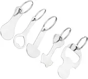 [NIYANGLE] 5pcs Metal Shopping Trolley Tokens with Portable Key Rings Practical Removable Trolley Remover Easy to Carry Family and Friends Keychain Compatible