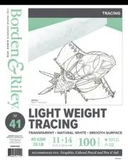 11" x 14" #41 Monroe Triple T Parchment Tracing/Light Paper Pad, 25 lb, 100 W...