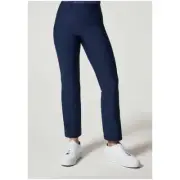 Spanx Women’s Sz L NWT Navy Blue Kick Flare Pants Sunshine Pull On Actuve