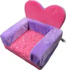 Build A Bear Plush Pink Purple Heart Fold Out Bed Chair