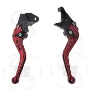 Red CNC Shorty Brake & Clutch Levers For Suzuki GSXR 600 750 97-03 Control Hand