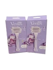 2 boxes Gillette Venus Comfort Glide Freesia Women's 1 Razor 2 Cartridges each