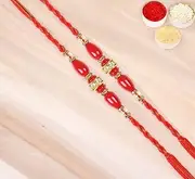 Ghasitaram Gifts Rakhi for Brother Rakhis Online - Set of 2-2K-271 Fancy Thread Rakhis