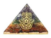 7 Chakra Orgone Pyramid - Big Hamsa