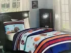 C.W. Kids Tommy Coverlet Set - KING SINGLE - Sports, Baseball, Basketball, Hoops