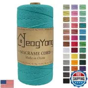 JeogYong Macrame Cord 2mm x 218 Yards, 3-Strand Twisted Natural Cotton Rope,