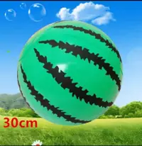 在飛比找松果購物優惠-西瓜沙灘球 30公分球 海灘球 沙灘球 充氣球 游泳【YF3