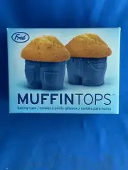 Set Of 4 Muffin Tops Cupcake Muffin Molds Silicone Baking Cups Novelty By Fred
