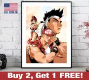 Fatal Fury Movie Poster 18" x 24" Print Masami Obari Anime Art Retro 90s Mai 2