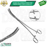 Heaney Ballentine Hysterectomy Forceps Single Tooth Curved Longitude Serrations