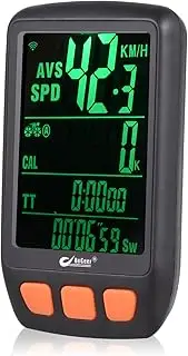 BHCASE Bicycle Cycling Computer Wireless Digital Bike Speedometer Odometer with Rechargeable Battery Backlight Bike Stopwatch